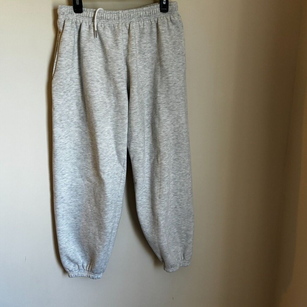 Bailey Rose High-Rise Oversized Sweatpants / Joggers Light Gray Size M